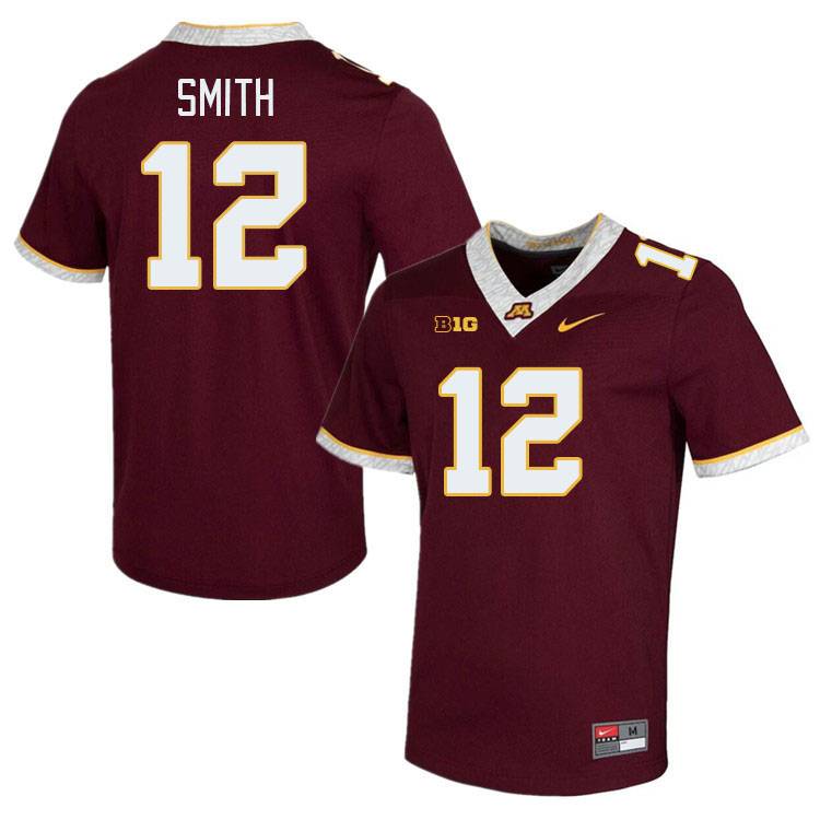 Men #12 Jalen Smith Minnesota Golden Gophers College Football Jerseys Stitched-Maroon